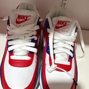Nike Kids Air Max Red and White Sneakers